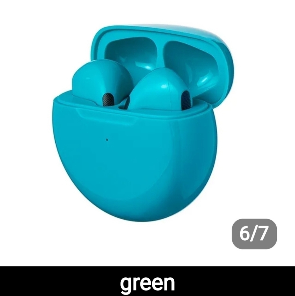 Pro 6 TWS Sport Bluetooth Earbuds with Mic & Magnetic Charging Case.